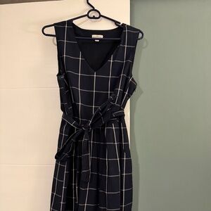 LL Bean Signature Plaid Belted Dress